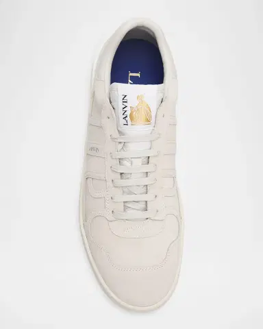 Lanvin Men's Clay Leather and Mesh Low-Top Sneakers | Thumbnail 5 Lanvin Men's Clay Leather and Mesh Low-Top Sneakers | Thumbnail 5