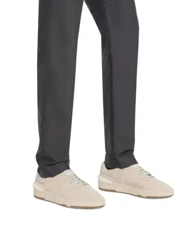 Lanvin Men's Clay Leather and Mesh Low-Top Sneakers | Thumbnail 1 Lanvin Men's Clay Leather and Mesh Low-Top Sneakers | Thumbnail 1