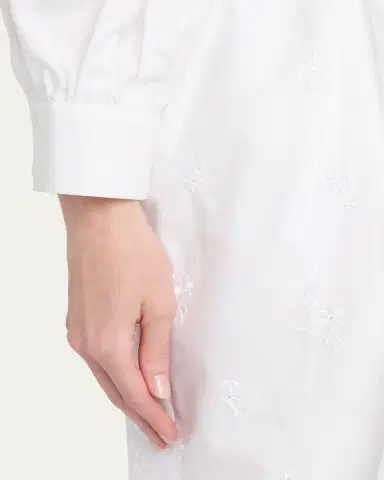 Simone Rocha Pleated Waist Eyelet Embroidered Midi Pencil Skirt | Thumbnail 9 Simone Rocha Pleated Waist Eyelet Embroidered Midi Pencil Skirt | Thumbnail 9