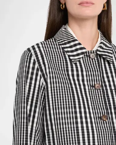 Lafayette 148 New York Gingham-Print Cotton Jacket | Thumbnail 5 Lafayette 148 New York Gingham-Print Cotton Jacket | Thumbnail 5