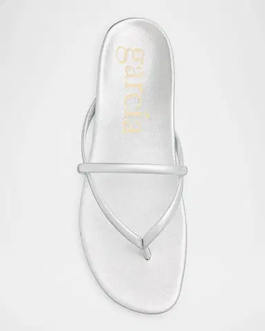 Pedro Garcia Belany Metallic Leather Flat Slide Sandals | Thumbnail 5 Pedro Garcia Belany Metallic Leather Flat Slide Sandals | Thumbnail 5