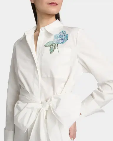 Ungaro Dixie Embellished Bow-Belt Button-Down Blouse | Thumbnail 5 Ungaro Dixie Embellished Bow-Belt Button-Down Blouse | Thumbnail 5