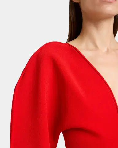 Givenchy Puff-Sleeve Deep V-Neck Bodysuit | Thumbnail 5 Givenchy Puff-Sleeve Deep V-Neck Bodysuit | Thumbnail 5