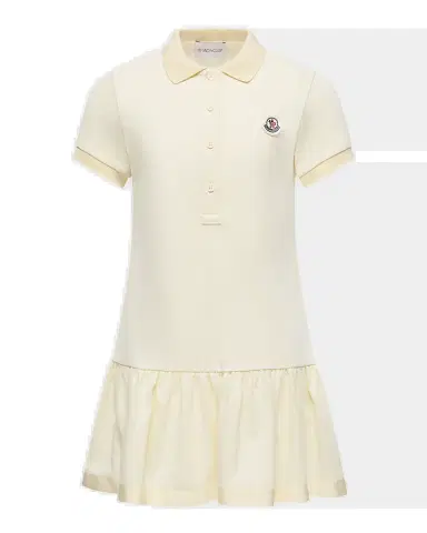 Moncler Girl's Ruffle-Hem Polo Dress, Size 4- | Thumbnail 2 Moncler Girl's Ruffle-Hem Polo Dress, Size 4- | Thumbnail 2
