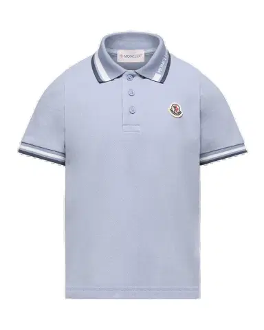 Moncler Boy's Stretch Cotton Pique Polo Shirt, Size 12-14 | Thumbnail 2 Moncler Boy's Stretch Cotton Pique Polo Shirt, Size 12-14 | Thumbnail 2