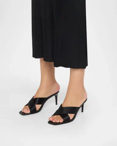 Pedro Garcia 60mm Idona Embellished Satin Crisscross Mules | Thumbnail 2 Pedro Garcia 60mm Idona Embellished Satin Crisscross Mules | Thumbnail 2