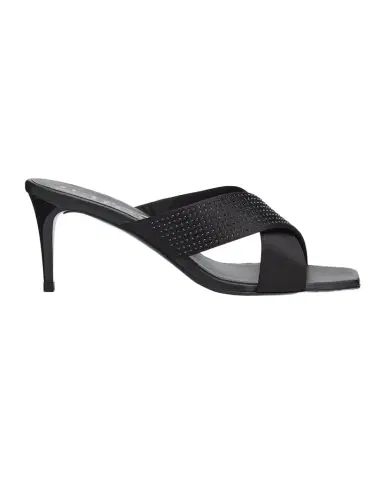Pedro Garcia 60mm Idona Embellished Satin Crisscross Mules | Thumbnail 1 Pedro Garcia 60mm Idona Embellished Satin Crisscross Mules | Thumbnail 1