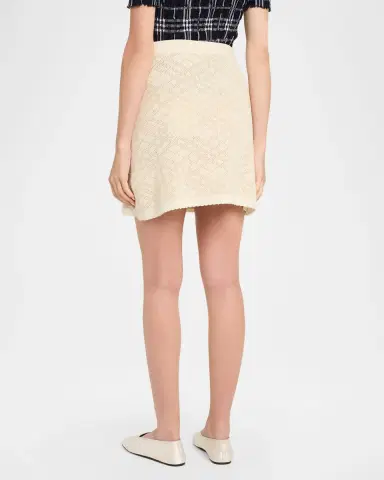 Burberry Check Pointelle Knit Mini Skirt | Thumbnail 3 Burberry Check Pointelle Knit Mini Skirt | Thumbnail 3