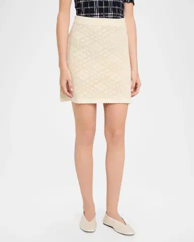 Burberry Check Pointelle Knit Mini Skirt | Thumbnail 4 Burberry Check Pointelle Knit Mini Skirt | Thumbnail 4