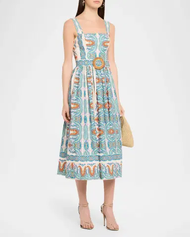 Cara Cara Julie Belted Poplin Midi Dress | Thumbnail 4 Cara Cara Julie Belted Poplin Midi Dress | Thumbnail 4