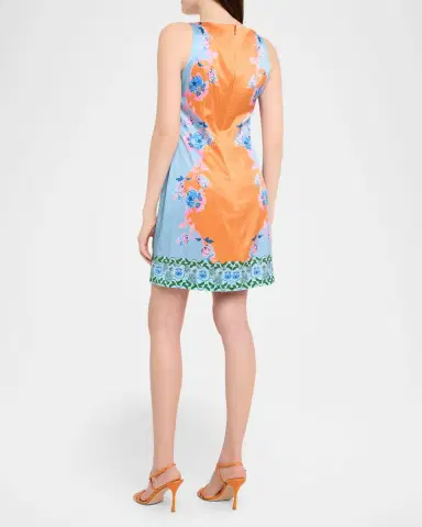 Saloni Alba-B Printed Silk-Blend Shift Dress | Thumbnail 3 Saloni Alba-B Printed Silk-Blend Shift Dress | Thumbnail 3