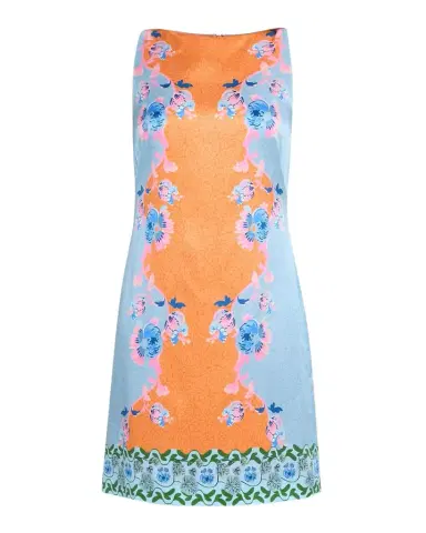 Saloni Alba-B Printed Silk-Blend Shift Dress | Thumbnail 1 Saloni Alba-B Printed Silk-Blend Shift Dress | Thumbnail 1
