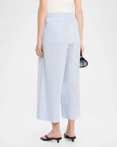 Toteme Cotton-Linen Wide-Leg Drawstring Summer Trousers | Thumbnail 3 Toteme Cotton-Linen Wide-Leg Drawstring Summer Trousers | Thumbnail 3