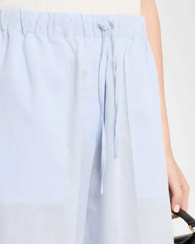 Toteme Cotton-Linen Wide-Leg Drawstring Summer Trousers | Thumbnail 5 Toteme Cotton-Linen Wide-Leg Drawstring Summer Trousers | Thumbnail 5