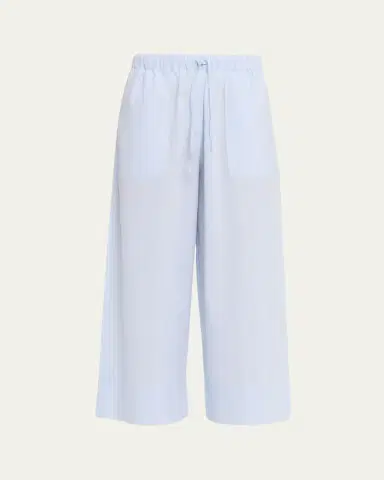 Toteme Cotton-Linen Wide-Leg Drawstring Summer Trousers | Thumbnail 6 Toteme Cotton-Linen Wide-Leg Drawstring Summer Trousers | Thumbnail 6