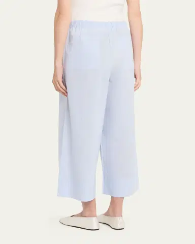 Toteme Cotton-Linen Wide-Leg Drawstring Summer Trousers | Thumbnail 8 Toteme Cotton-Linen Wide-Leg Drawstring Summer Trousers | Thumbnail 8