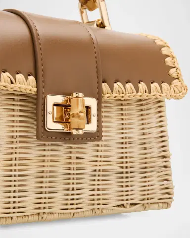 BTB Los Angeles Debon Rattan & Leather Top Handle Bag | Thumbnail 6 BTB Los Angeles Debon Rattan & Leather Top Handle Bag | Thumbnail 6