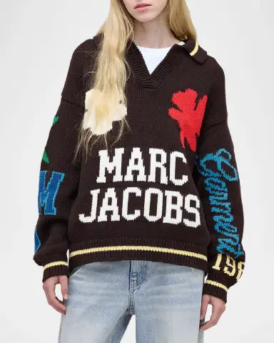 Marc Jacobs Varsity Knit Polo Sweater | Thumbnail 4 Marc Jacobs Varsity Knit Polo Sweater | Thumbnail 4
