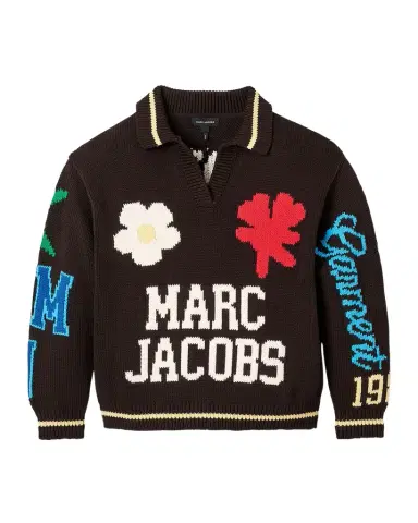 Marc Jacobs Varsity Knit Polo Sweater | Thumbnail 1 Marc Jacobs Varsity Knit Polo Sweater | Thumbnail 1