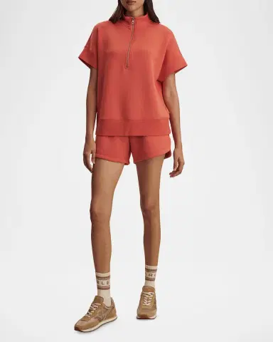 Varley Ritchie Short-Sleeve Half-Zip Sweatshirt | Thumbnail 2 Varley Ritchie Short-Sleeve Half-Zip Sweatshirt | Thumbnail 2