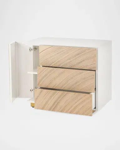 John-Richard Collection x Carol Benson-Cobb Province 3-Drawer Nightstand, Left | Thumbnail 2 John-Richard Collection x Carol Benson-Cobb Province 3-Drawer Nightstand, Left | Thumbnail 2