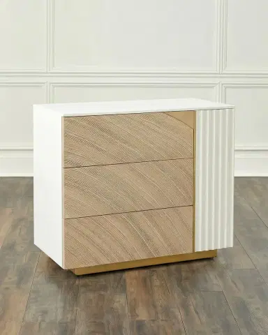 John-Richard Collection x Carol Benson-Cobb Province 3-Drawer Nightstand, Right | Thumbnail 1 John-Richard Collection x Carol Benson-Cobb Province 3-Drawer Nightstand, Right | Thumbnail 1