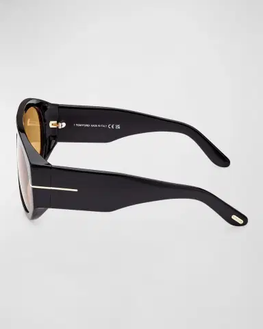 Tom Ford Bronson T-Monogram Round Acetate Sunglasses | Thumbnail 3 Tom Ford Bronson T-Monogram Round Acetate Sunglasses | Thumbnail 3