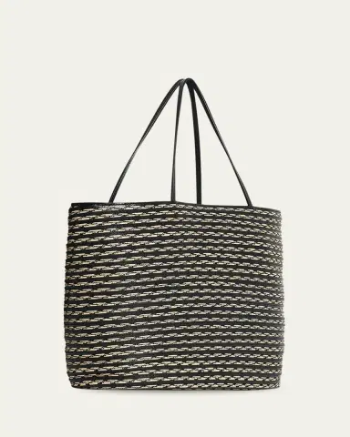 The Row Beau Tote Bag in Raffia & Leather | Thumbnail 3 The Row Beau Tote Bag in Raffia & Leather | Thumbnail 3