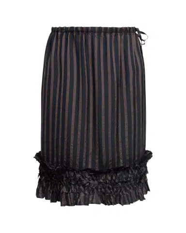 Dries Van Noten Scotts Striped Ruffle Satin Midi Skirt | Thumbnail 1 Dries Van Noten Scotts Striped Ruffle Satin Midi Skirt | Thumbnail 1