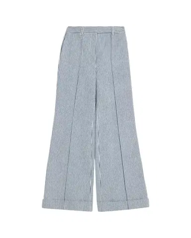Adam Lippes Deeda Striped Twill Wide-Leg Pants | Thumbnail 1 Adam Lippes Deeda Striped Twill Wide-Leg Pants | Thumbnail 1