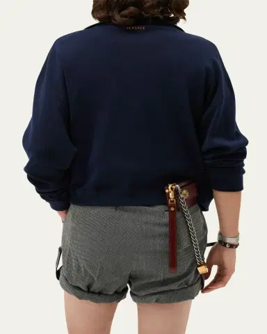 Versace Colorblocked Wool-Blend Zip-Up Blouson Jacket | Thumbnail 2 Versace Colorblocked Wool-Blend Zip-Up Blouson Jacket | Thumbnail 2