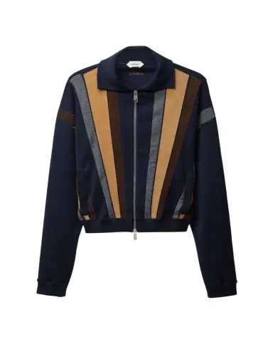 Versace Colorblocked Wool-Blend Zip-Up Blouson Jacket | Thumbnail 1 Versace Colorblocked Wool-Blend Zip-Up Blouson Jacket | Thumbnail 1