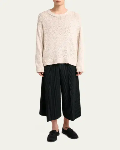 Homme Plissé Issey Miyake Men's Risotto Cotton Texture-Knit Crewneck Sweater | Thumbnail 2 Homme Plissé Issey Miyake Men's Risotto Cotton Texture-Knit Crewneck Sweater | Thumbnail 2