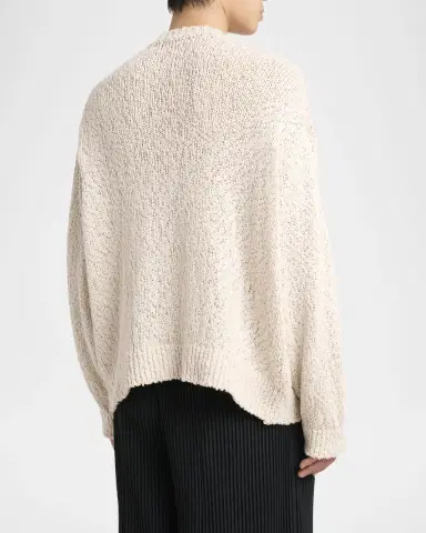 Homme Plissé Issey Miyake Men's Risotto Cotton Texture-Knit Crewneck Sweater | Thumbnail 7 Homme Plissé Issey Miyake Men's Risotto Cotton Texture-Knit Crewneck Sweater | Thumbnail 7