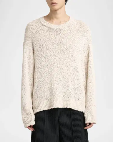 Homme Plissé Issey Miyake Men's Risotto Cotton Texture-Knit Crewneck Sweater | Thumbnail 8 Homme Plissé Issey Miyake Men's Risotto Cotton Texture-Knit Crewneck Sweater | Thumbnail 8