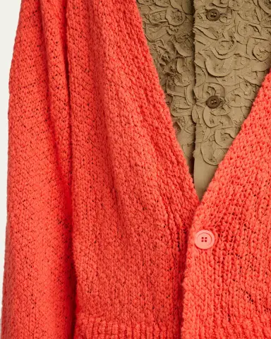 Homme Plissé Issey Miyake Men's Cotton Knit Oversized Cardigan | Thumbnail 5 Homme Plissé Issey Miyake Men's Cotton Knit Oversized Cardigan | Thumbnail 5