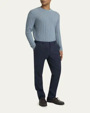 Homme Plissé Issey Miyake Men's Poplin Straight Leg Trousers | Thumbnail 2 Homme Plissé Issey Miyake Men's Poplin Straight Leg Trousers | Thumbnail 2