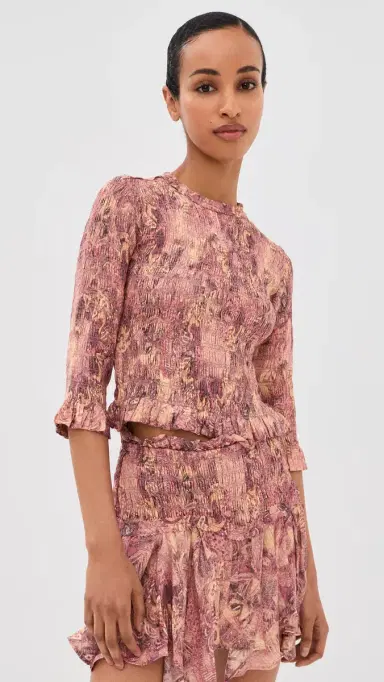 Isabel Marant Carola Silk Top Pink | Thumbnail 2 Isabel Marant Carola Silk Top Pink | Thumbnail 2