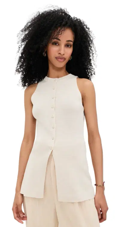ALIGNE Talullah Knitted Vest Oatmeal | Thumbnail 1 ALIGNE Talullah Knitted Vest Oatmeal | Thumbnail 1