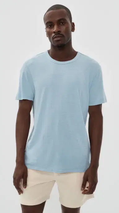 Marine Layer Relaxed Hemp Cotton Tee Soft Chambray L | Thumbnail 2 Marine Layer Relaxed Hemp Cotton Tee Soft Chambray L | Thumbnail 2