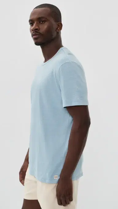 Marine Layer Relaxed Hemp Cotton Tee Soft Chambray L | Thumbnail 4 Marine Layer Relaxed Hemp Cotton Tee Soft Chambray L | Thumbnail 4
