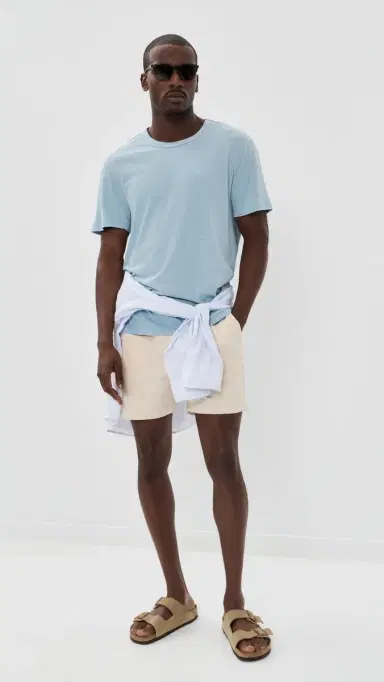 Marine Layer Relaxed Hemp Cotton Tee Soft Chambray L | Thumbnail 5 Marine Layer Relaxed Hemp Cotton Tee Soft Chambray L | Thumbnail 5