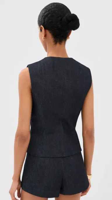 FRANÇOISE Anita Waistcoat Indigo | Thumbnail 3 FRANÇOISE Anita Waistcoat Indigo | Thumbnail 3