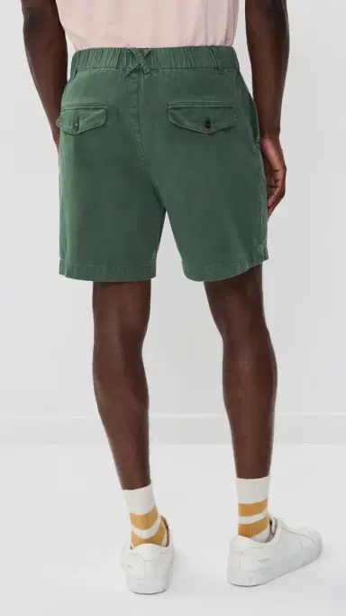 Alex Mill Pull On Shorts In Cotton Herringbone 7 Faded Cypress | Thumbnail 3 Alex Mill Pull On Shorts In Cotton Herringbone 7 Faded Cypress | Thumbnail 3