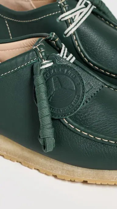 Clarks Wallabee RB Leather Shoes Dark Green Leather | Thumbnail 5 Clarks Wallabee RB Leather Shoes Dark Green Leather | Thumbnail 5