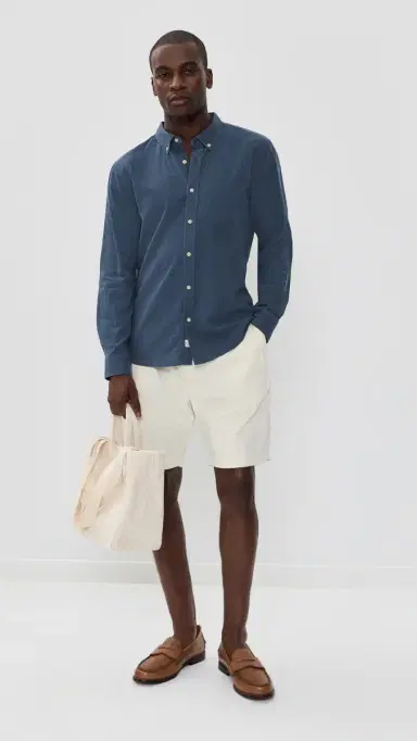 Marine Layer Better Than inen Shirt Navy | Thumbnail 5 Marine Layer Better Than inen Shirt Navy | Thumbnail 5
