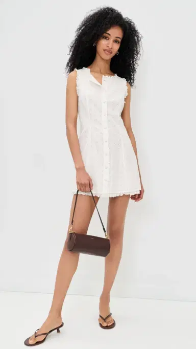 For Love & Lemons Susie Eyelet Mini Dress White | Thumbnail 5 For Love & Lemons Susie Eyelet Mini Dress White | Thumbnail 5