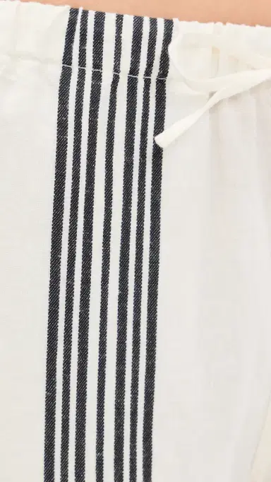 Madewell Pull-On Linen Pants Bold Placement Stripe Black S | Thumbnail 6 Madewell Pull-On Linen Pants Bold Placement Stripe Black S | Thumbnail 6