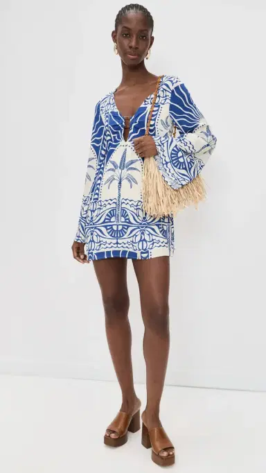 Seven Wonders Caledeira Long Sleeve Mini Dress Joanna Blue | Thumbnail 5 Seven Wonders Caledeira Long Sleeve Mini Dress Joanna Blue | Thumbnail 5