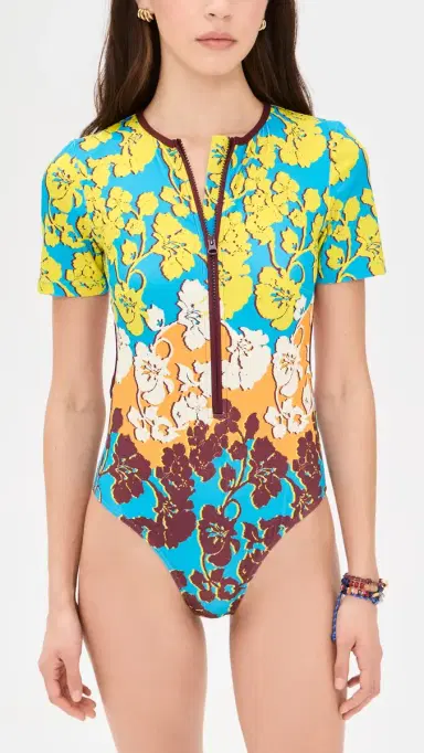 ALÉMAIS plice Short Sleeve One Piece Multi | Thumbnail 2 ALÉMAIS plice Short Sleeve One Piece Multi | Thumbnail 2